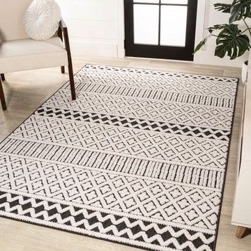 Ormond High-low Modern Trellis Geometric Area Rug